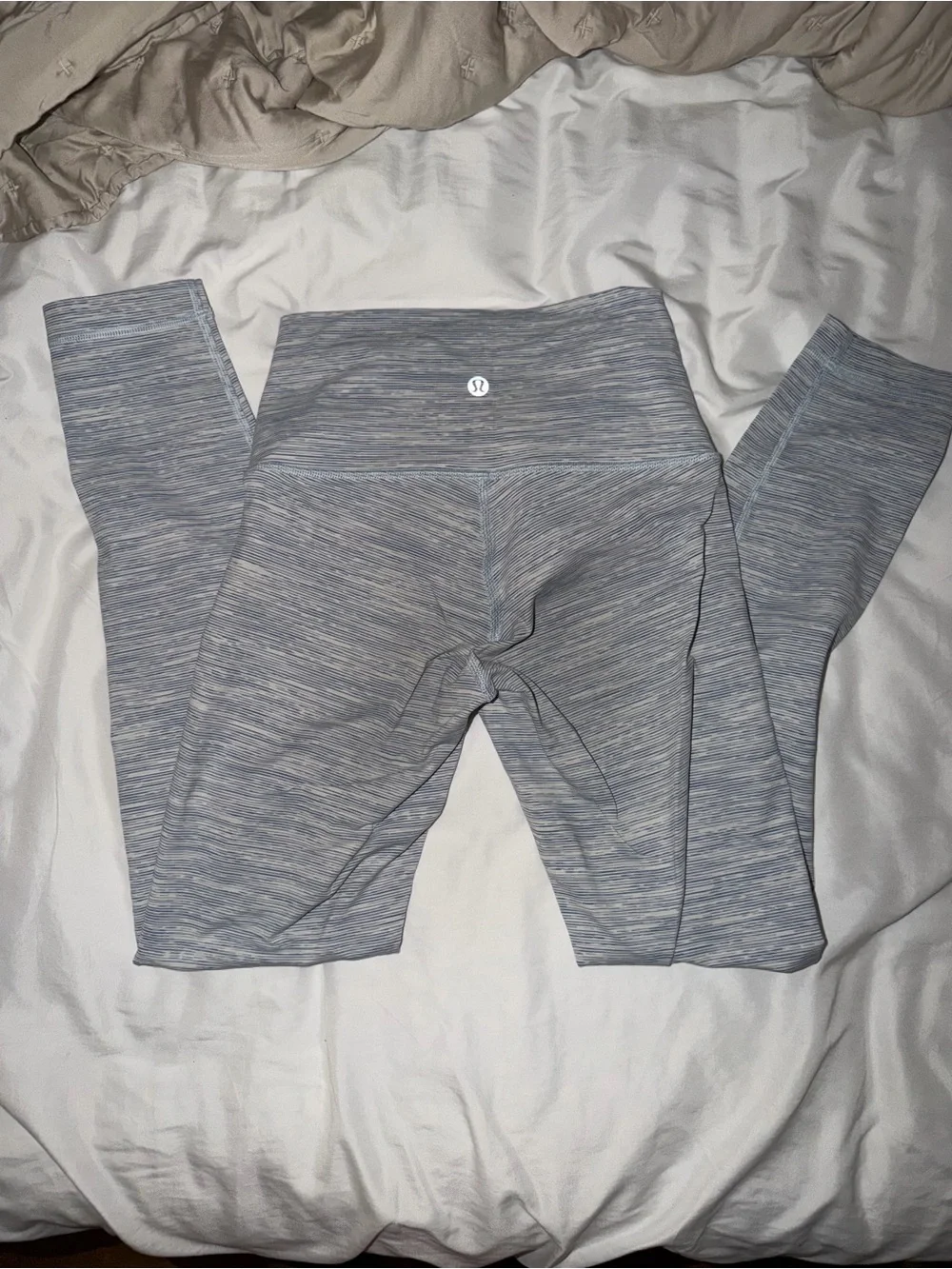 lululemon athletica Heathered Light Blue High-Rise Leggings